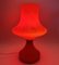Lámpara de mesa Mid-Century moderna en rojo de Opp Jihlava, años 70, Imagen 7