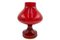 Lámpara de mesa Mid-Century moderna roja de Opp Jihlava, años 70, Imagen 1