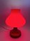 Lámpara de mesa Mid-Century moderna roja de Opp Jihlava, años 70, Imagen 13
