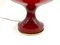 Lámpara de mesa Mid-Century moderna roja de Opp Jihlava, años 70, Imagen 6