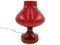 Lámpara de mesa Mid-Century moderna roja de Opp Jihlava, años 70, Imagen 3