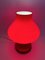 Lámpara de mesa Mid-Century moderna roja de Opp Jihlava, años 70, Imagen 12