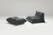 Vintage Yoko Sofa with Pouf in Grey Leather by Michel Ducaroy for Ligne Roset, Set of 2, Image 7