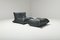 Vintage Yoko Sofa with Pouf in Grey Leather by Michel Ducaroy for Ligne Roset, Set of 2 1