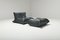 Vintage Yoko Sofa with Pouf in Grey Leather by Michel Ducaroy for Ligne Roset, Set of 2, Image 1