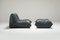 Vintage Yoko Sofa with Pouf in Grey Leather by Michel Ducaroy for Ligne Roset, Set of 2 2