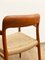 Mid-Century Danish Model 56 Chairs in Teak by Niels O. Møller for J.L. Møllers Møbelfabrik, 1950s, Set of 4 8