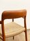 Mid-Century Danish Model 56 Chairs in Teak by Niels O. Møller for J.L. Møllers Møbelfabrik, 1950s, Set of 4, Image 8