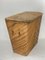 Baúl de caña de bambú de ratán, años 60, Imagen 9