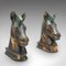 Vintage English Horse Bust Bookends in Cast Brass, 1970s, Set of 2 4