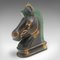 Vintage English Horse Bust Bookends in Cast Brass, 1970s, Set of 2, Image 7