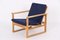 Model 2256 Lounge Chairs in Oak and Fabric by Børge Mogensen for Fredericia, Set of 2, Image 10