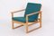 Modell 2256 Sessel aus Eiche & Stoff von Børge Mogensen für Fredericia, 2er Set 13