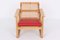 Modell 2256 Armlehnstuhl aus Eiche mit rotem Rindsleder von Børge Mogensen für für Fredericia 7
