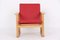 Model 2256 Armchair in Oak and with Red Cowhide by Børge Mogensen for for Fredericia, Image 2