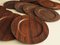 Vintage Danish Rosewood and Teak Plates from Morsbak, 1960s, Set of 12 5