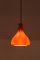 Lampada a sospensione vintage in vetro arancione di Peill & Putzler, anni '60, Immagine 4