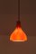 Vintage Orange Glass Pendant Lamp by Peill and Putzler, 1960s 4