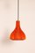 Vintage Orange Glass Pendant Lamp by Peill and Putzler, 1960s 3