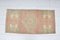 Vintage Salmon Color Handmade Wool Door Rug, Image 2