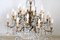 Grand Lustre en Bronze et Cristal avec 24 Ampoules, 1930s 5