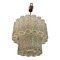 Mid-Century Textured Glass Tube Chandelier by Venini , 1970s, Image 1