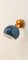 Adjustable Sconce with Blue Metal Dome, Image 5