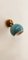 Adjustable Sconce with Blue Metal Dome, Image 4