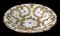 Plato Meissen de porcelana floral y dorado, Imagen 1