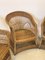 Wicker and Bamboo Patio Set, 1970s, Set of 5 3