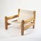 Sling Chair in Pine, Canvas and Shipskin, 1970s 11