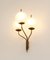 Aplique grande con tres luces de latón de Candle Milano, años 60, Imagen 13