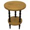 Bohemian Art Deco Round Wood and Brass Side Table, 1930s 1