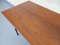 Vintage Modernist Coffee Table with 3 Teak and Black Metal Trays, 1960s 6