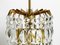 Mid-Century Brass Crystal Glass Chandelier from Vereinigten Werkstätten, 1950s, Image 6