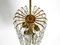 Mid-Century Brass Crystal Glass Chandelier from Vereinigten Werkstätten, 1950s, Image 5