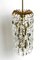 Mid-Century Brass Crystal Glass Chandelier from Vereinigten Werkstätten, 1950s 19
