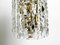 Mid-Century Brass Crystal Glass Chandelier from Vereinigten Werkstätten, 1950s 8