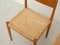 Teak & Papercord Dining Chairs by Poul Volther for Freques Røjle, 1960s, Set of 2 6