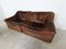 Vintage Leather Ds46 Modular Sofa attributed to de Sede, 1970s, Set of 4 6