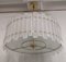 Lámpara de araña de Murano redonda de latón y vidrio, años 2000, Imagen 1