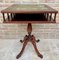 19th Century Regency Wood Game Table with Green Leather Top, 1890s 1