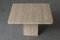 Travertine Coffee Table with Square Foot, 1970s 9