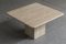 Travertine Coffee Table with Square Foot, 1970s 10