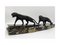 Hugues, Art Deco Sculpture of Two Panthers, 1920s, Bronze 3