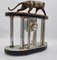 Art Deco Bronze Uhr Set mit Panther von Jean-Baptiste Hugues, 3er Set 10