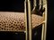 Silla de comedor de latón con estampado de leopardo de Giuseppe Gaetano Descalzi para Chiavari, Italia, años 50, Imagen 11