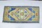 Turkish Door Mat Rug in Yellow and Blue 1