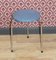 Metal Stool in Pastel Blue Chrome, 1950s, Image 1