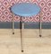 Metal Stool in Pastel Blue Chrome, 1950s, Image 5